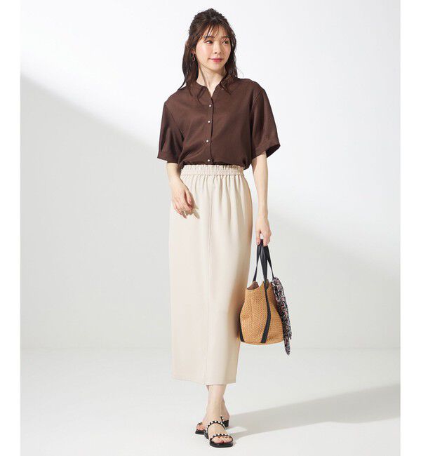 ANY SIS「【接触冷感・UVカット・速乾】スムージーポリエステル 2WAY ブラウス」|シャツ・ブラウス|