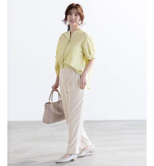 ANY SIS「【接触冷感・UVカット・速乾】スムージーポリエステル 2WAY ブラウス」|シャツ・ブラウス|