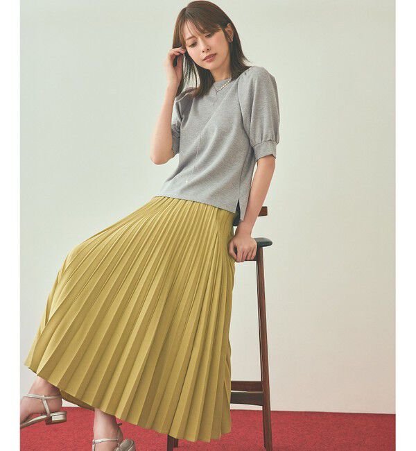 ANY SIS「シャイニーラメパフスリーブ カットソー」|Tシャツ・カットソー|