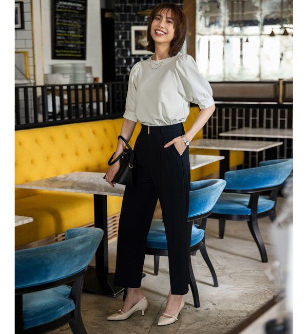 ANY SIS「シャイニーラメパフスリーブ カットソー」|Tシャツ・カットソー|