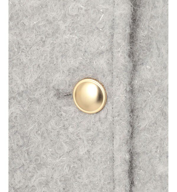 ANY SIS「【2WAY】ブークレーシャギーラメ アウター」|ピーコート|