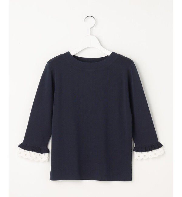 ANY SIS「【好印象ブライトニット】レースポイント プルオーバー」|ニット・セーター|