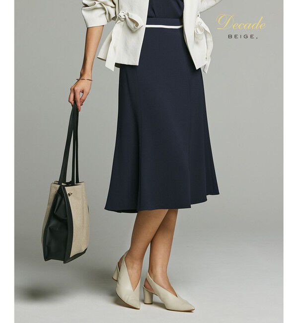 BEIGE,「CINDY / フレアスカート」|スカート|Navy &times; White