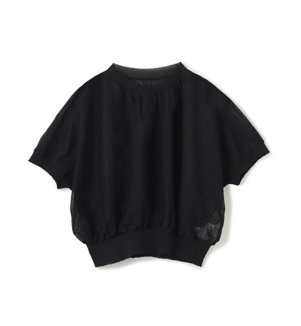 BEIGE,「【洗える・Oggi 7月号掲載】LUPINUS / リネン混半袖プルオーバーギャザーニット」|ニット・セーター|