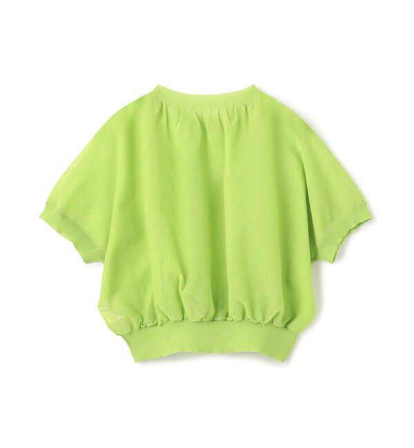 BEIGE,「【洗える・Oggi 7月号掲載】LUPINUS / リネン混半袖プルオーバーギャザーニット」|ニット・セーター|