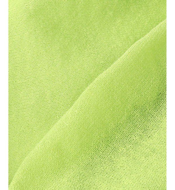 BEIGE,「【洗える・Oggi 7月号掲載】LUPINUS / リネン混半袖プルオーバーギャザーニット」|ニット・セーター|