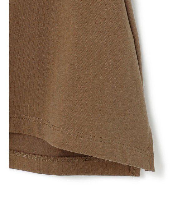 BEIGE,「【洗える】STOCK / オーガニックコットン半袖Vスリットトップス」|Tシャツ・カットソー|