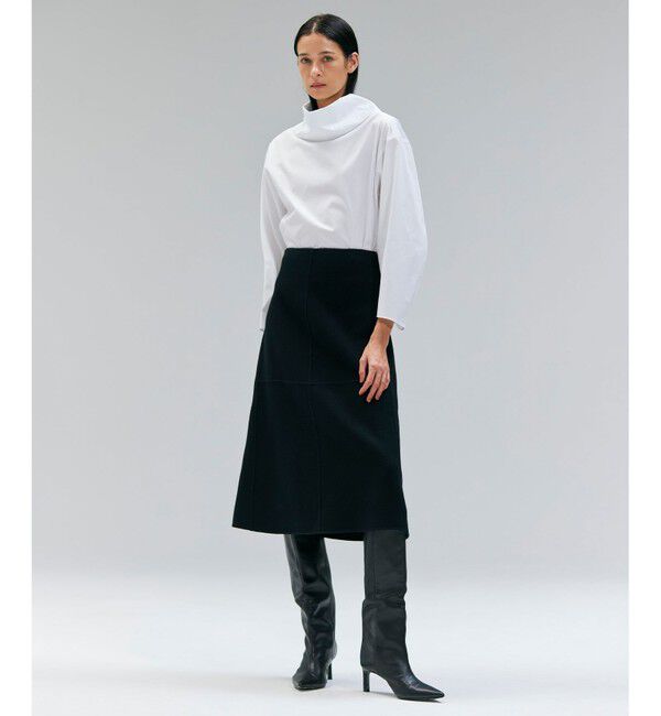 BEIGE,「【Precious掲載】LEMOORE / ウールリバーAラインスカート」|スカート|