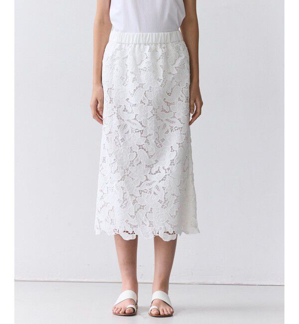 BEIGE,「CITRINE / エンブロイダリーレースイージースカート」|スカート|Off