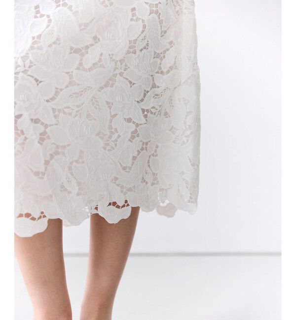 BEIGE,「CITRINE / エンブロイダリーレースイージースカート」|スカート|