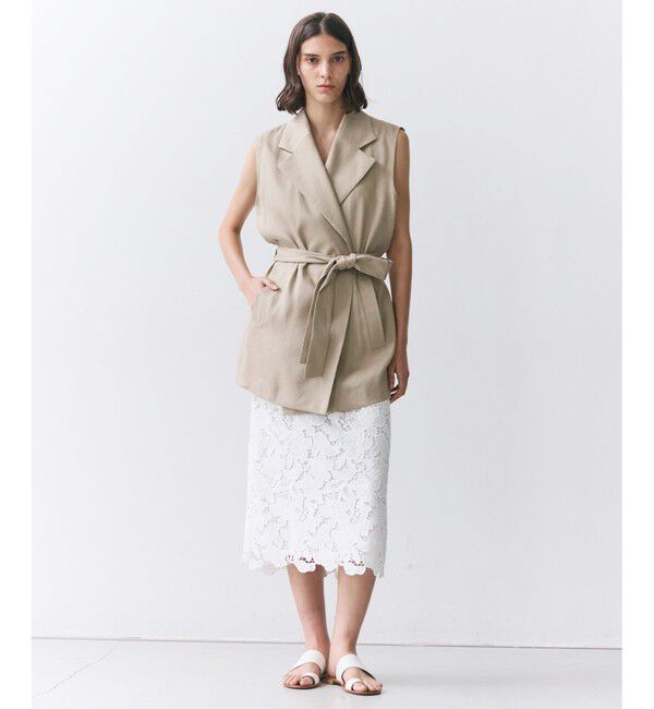 BEIGE,「CITRINE / エンブロイダリーレースイージースカート」|スカート|