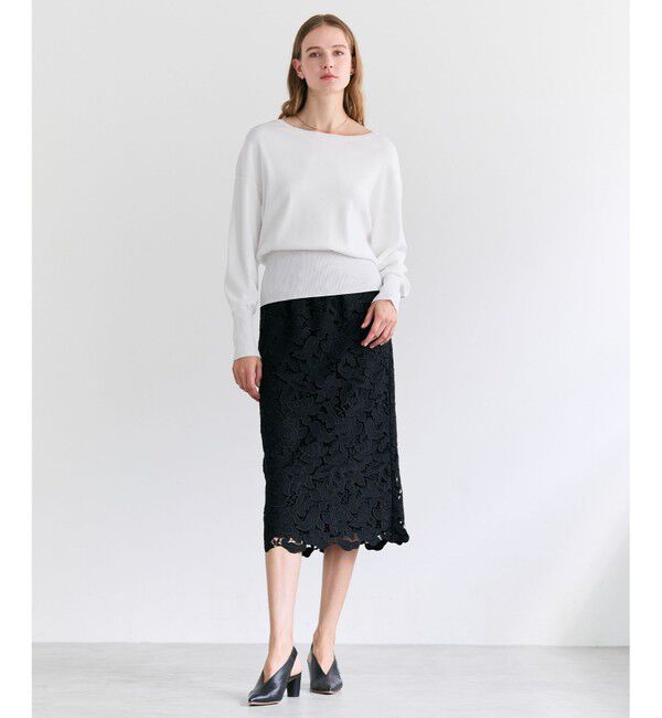 BEIGE,「CITRINE / エンブロイダリーレースイージースカート」|スカート|