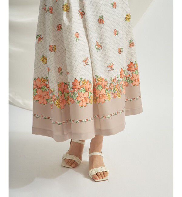 GRACE CONTINENTAL「ブーケスカーフプリントフレアスカート」|スカート|