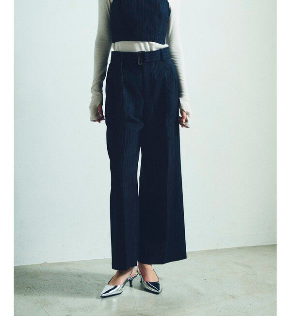 Grace Class「ピンストライプワイドパンツ」|その他|ネイビー