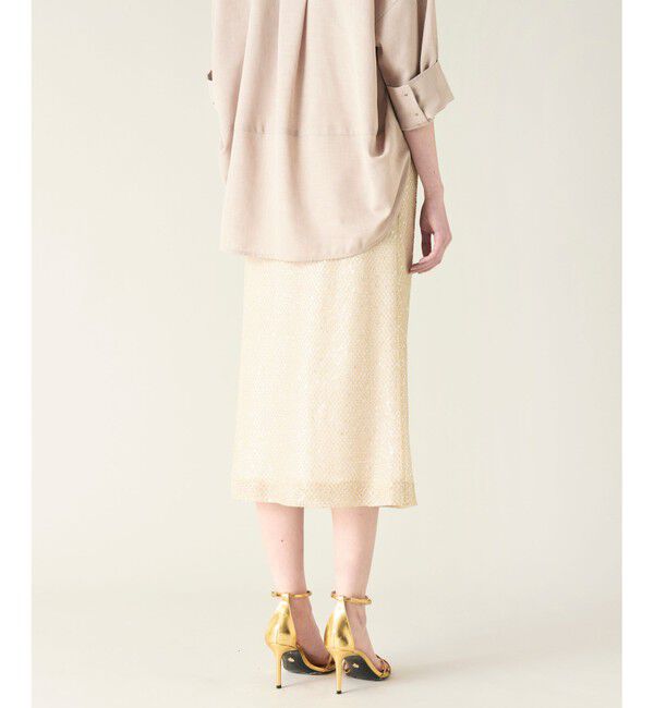 GRACE CONTINENTAL「メッシュスパンコールタイトスカート」|スカート|