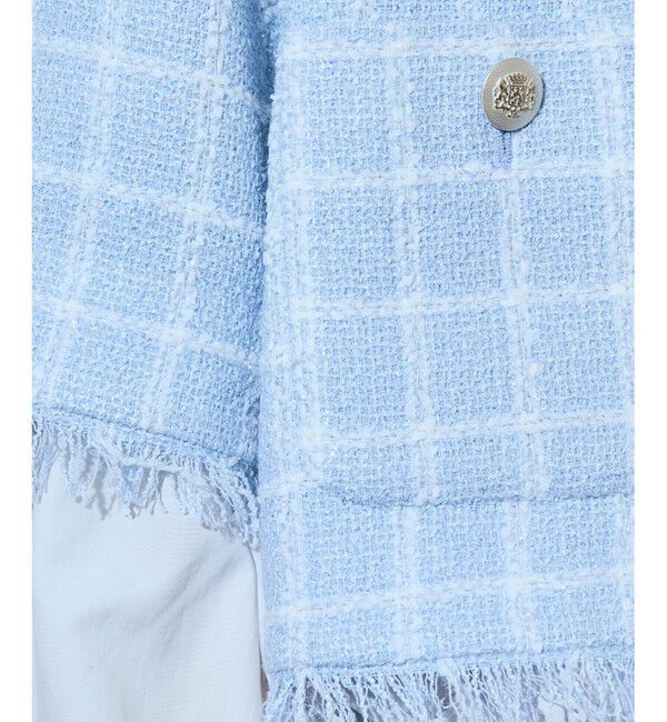 Grace Class「ハーフスリーブツイードジャケット」|ノーカラージャケット|