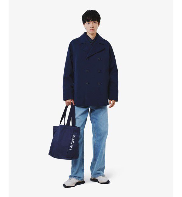 LACOSTE「3レイヤー鹿の子Pコート」|ピーコート|