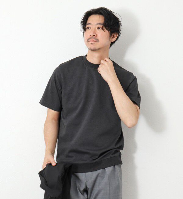 NOLLEY'S goodman「《ビジカジ対応》セミシルケットスムース ボーダードレスTシャツ 25SS」|Tシャツ・カットソー|