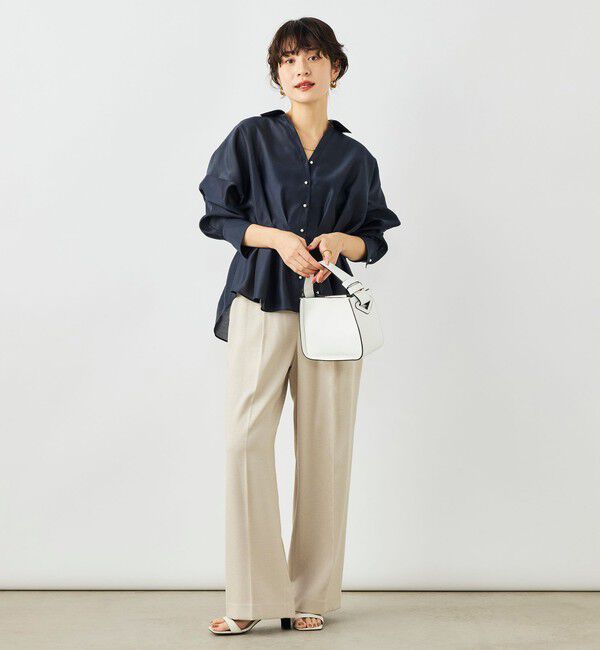 NOLLEY'S「ウォッシャブルパール釦スキッパータックブラウス」|シャツ・ブラウス|