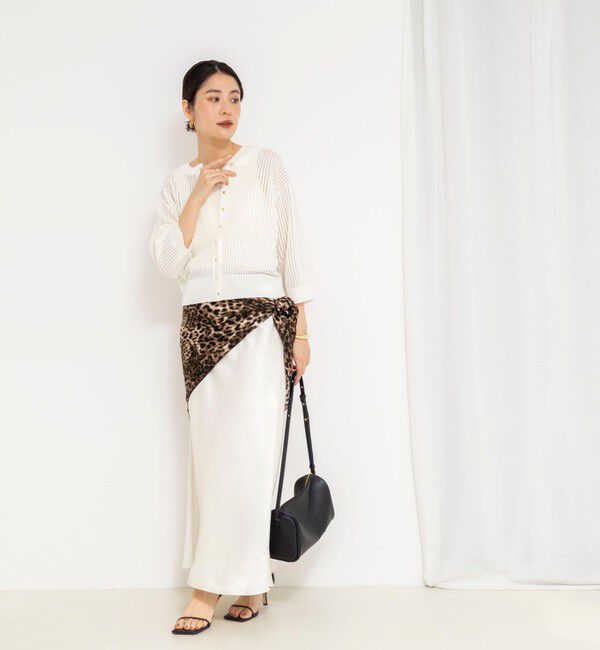 NOLLEY'S「《手洗い可能》メッシュスパンコール6分袖カーディガン」|カーディガン|