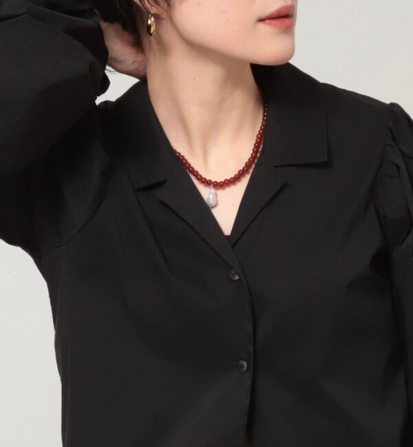 MAQWEL「【MAQWEL/マクウェル】パールトップビーズネックレス」|ネックレス|