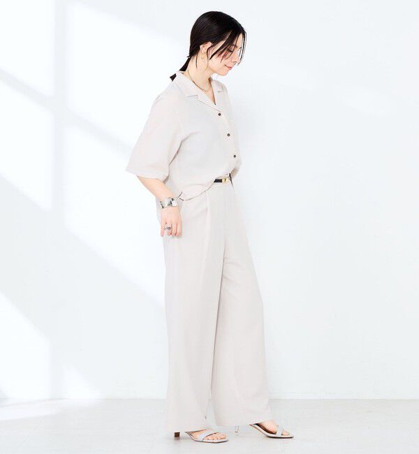 NOLLEY'S sophi「《セットアップ対応》ウォッシャブルエアリージョーゼットイージーワイドパンツ」|その他|