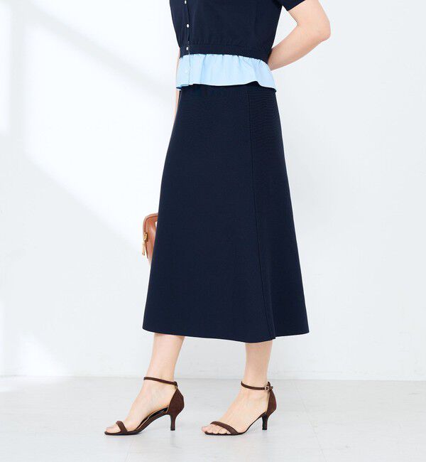 NOLLEY'S sophi「《手洗い可能/セットアップ対応》Aラインニットスカート」|台形|
