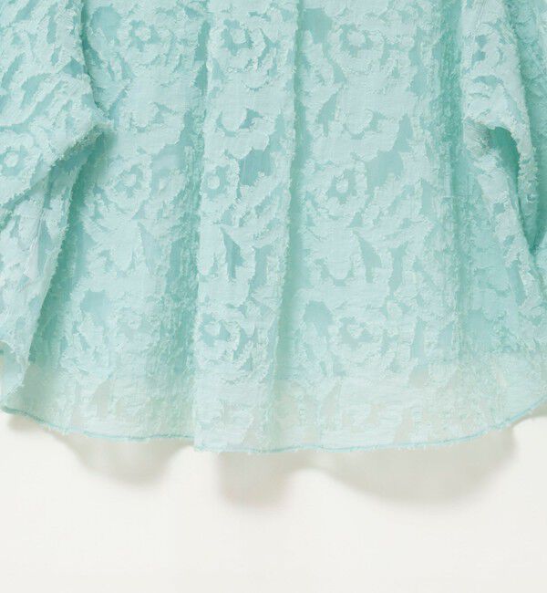 NOLLEY'S sophi「ウォッシャブルワッシャーオーガンジーカットジャガードショートシャツ」|シャツ・ブラウス|