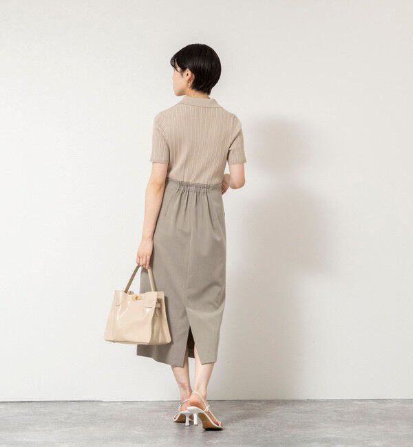 NOLLEY'S sophi「ウォッシャブルポロニットタイトスカートドッキングワンピース」|ワンピース|