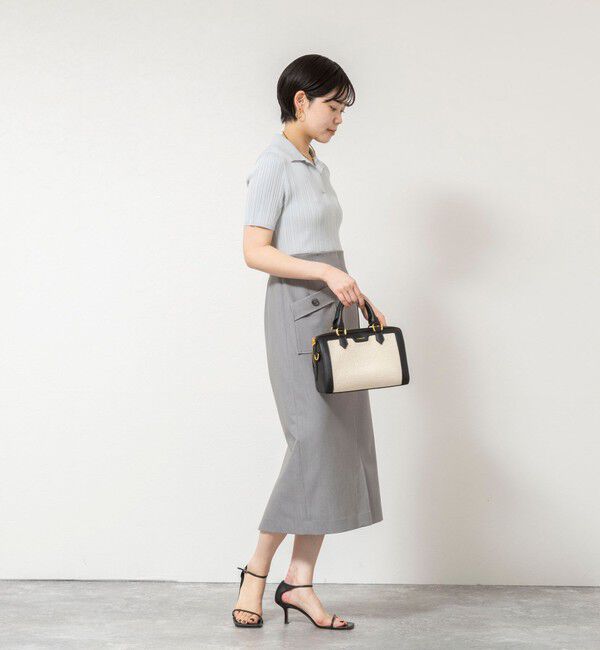 NOLLEY'S sophi「ウォッシャブルポロニットタイトスカートドッキングワンピース」|ワンピース|