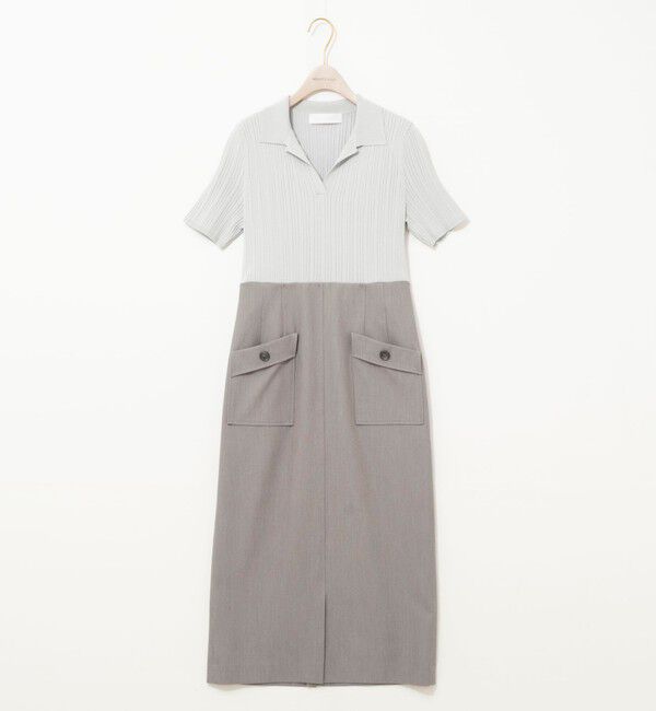 NOLLEY'S sophi「ウォッシャブルポロニットタイトスカートドッキングワンピース」|ワンピース|