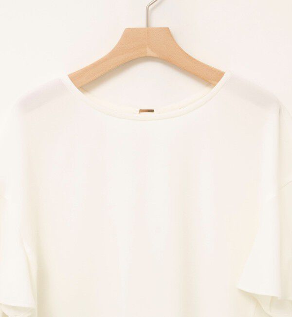 NOLLEY'S「【WEB限定】ウォッシャブルストレッチジョーゼットラッフル袖ブラウス」|シャツ・ブラウス|