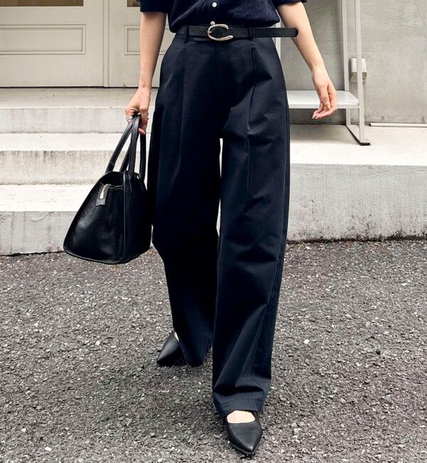 fredy emue「【低身長サイズ34有り】チノタックパンツ」|チノ|