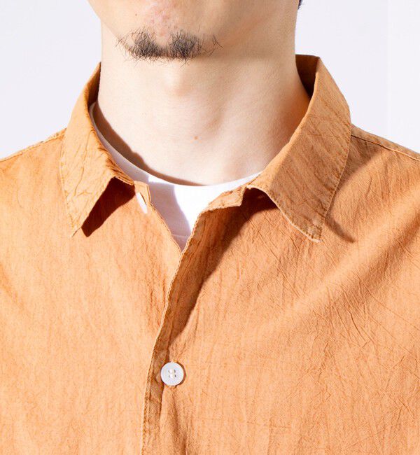 GLOSTER「【GLOSTER/グロスター】コットンピグメントショーツスリーブシャツ オーバーシャツ」|シャツ・ブラウス|