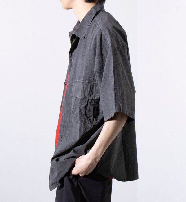GLOSTER「【GLOSTER/グロスター】コットンピグメントショーツスリーブシャツ オーバーシャツ」|シャツ・ブラウス|