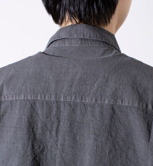 GLOSTER「【GLOSTER/グロスター】コットンピグメントショーツスリーブシャツ オーバーシャツ」|シャツ・ブラウス|