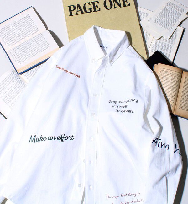 GLOSTER「【気分を上げるフレーズ】ポジティブメッセージシャツ パート2」|シャツ・ブラウス|