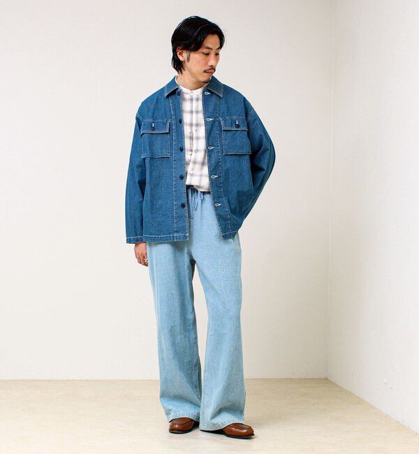 GLOSTER「【デニム/リップストップ】ミリタリーオーバーシャツ」|シャツ・ブラウス|