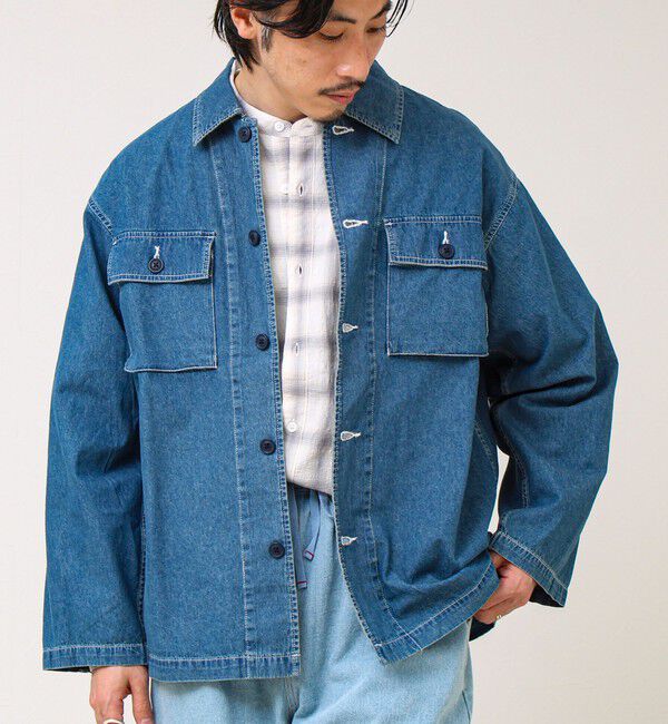 GLOSTER「【デニム/リップストップ】ミリタリーオーバーシャツ」|シャツ・ブラウス|