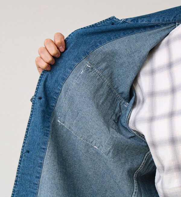 GLOSTER「【デニム/リップストップ】ミリタリーオーバーシャツ」|シャツ・ブラウス|