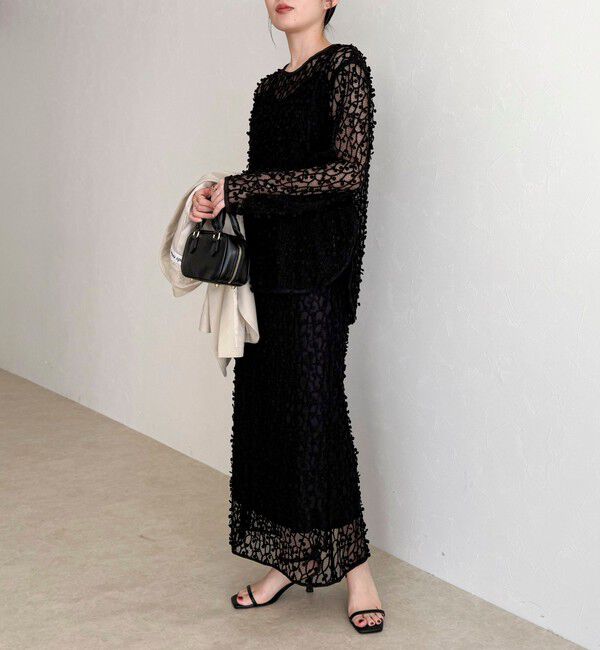 fredy emue「《セットアップ対応》フォーカスドット刺繍スカート」|スカート|