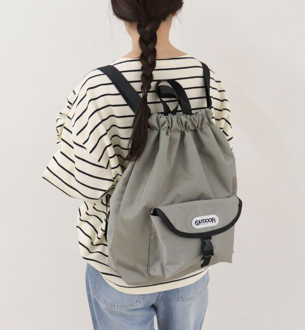 fredy emue「【OUTDOOR PRODUCTS 】フロントポケットナップサック」|リュック|グレー