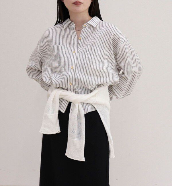 fredy emue「LINEN100 クロップドシャツ」|シャツ・ブラウス|