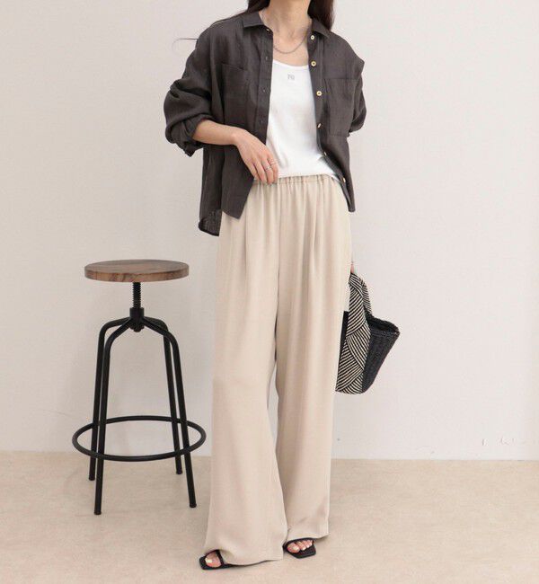 fredy emue「LINEN100 クロップドシャツ」|シャツ・ブラウス|