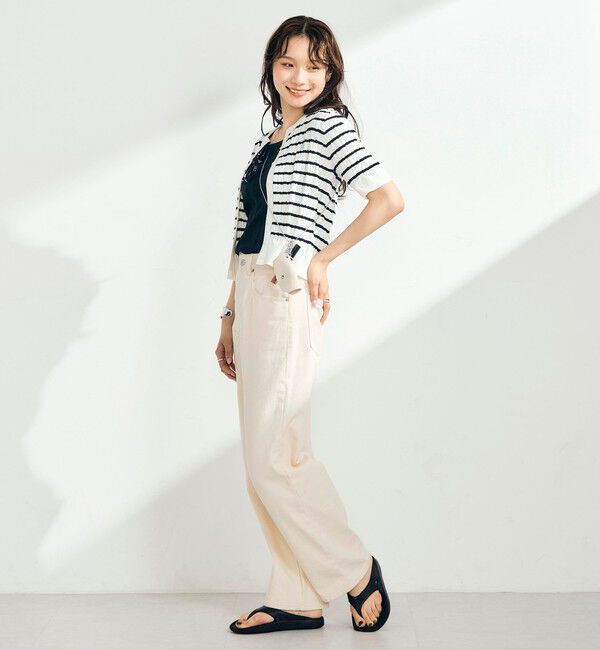 fredy emue「【毎年大人気！/完売必須】FR刺しゅうケーブル柄半袖カーディガン」|カーディガン|