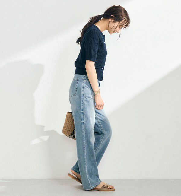 fredy emue「【毎年大人気！/完売必須】FR刺しゅうケーブル柄半袖カーディガン」|カーディガン|