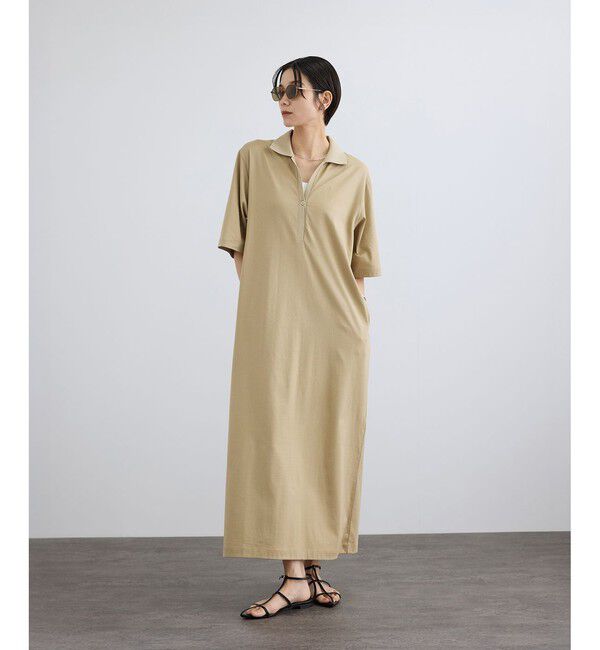 SALON adam et rope'「プリマベールポロシャツワンピース / UVカット」|ワンピース|キャメル(25)