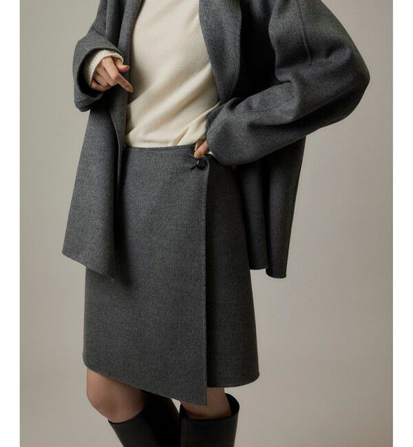 ROPE「ラムリバーラップミニスカート」|スカート|グレー(07)