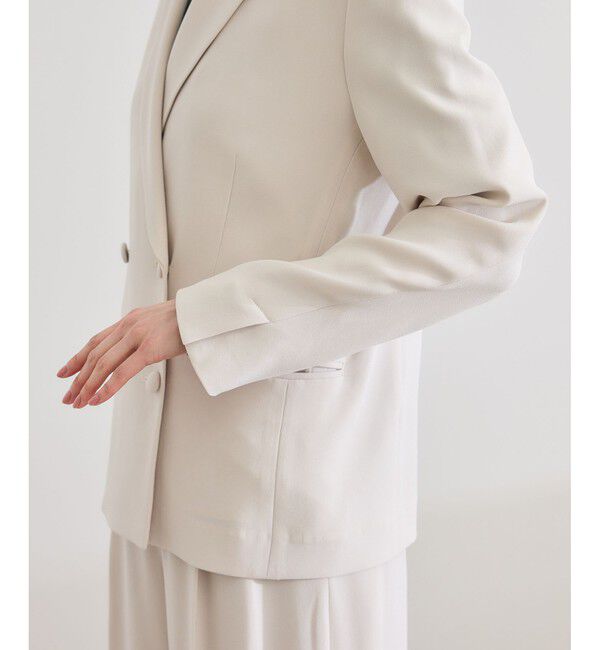 ROPE「バックサテンダブルブレストジャケット」|テーラードジャケット|