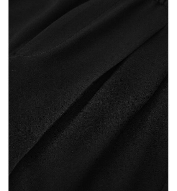 ROPE「【洗える・カセット服・新色追加】バックサテンイージーワイドパンツ/お仕事・通勤・セットアップ対応」|チノ|